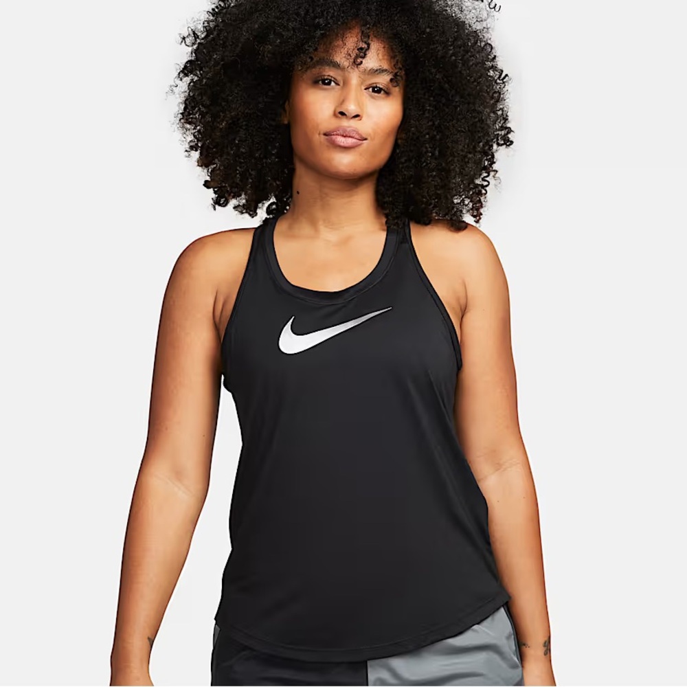 NIKE SIZE L~WOMEN’S TANK TOP PRO DRI-FIT 
~ONE SWOOSH FITNESS GYM SHIRT ~RUNNING